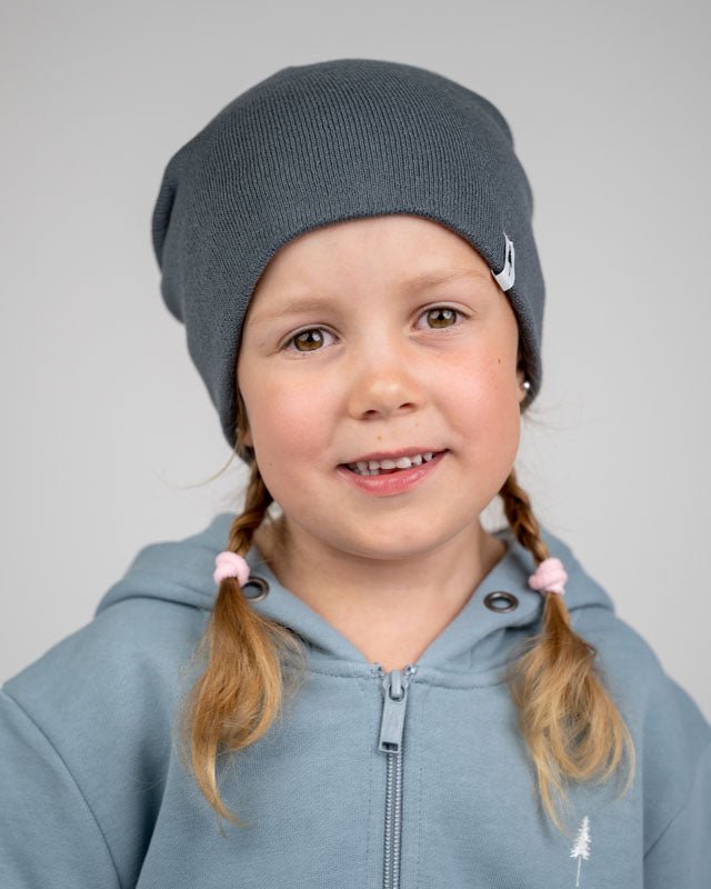 NIKIN Treeanie Kids Kinder Mütze Steel Blue Baumwolle