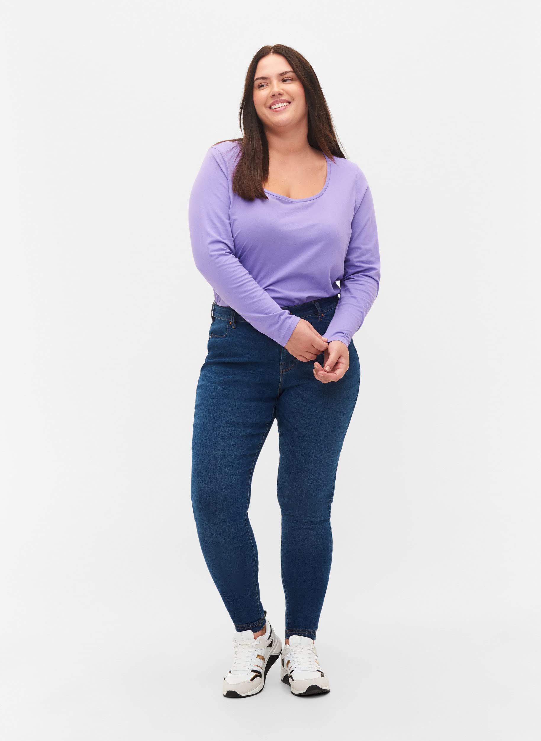 Zizzi Jeggings Baumwolle Stretch Skinny Fit Große Größen