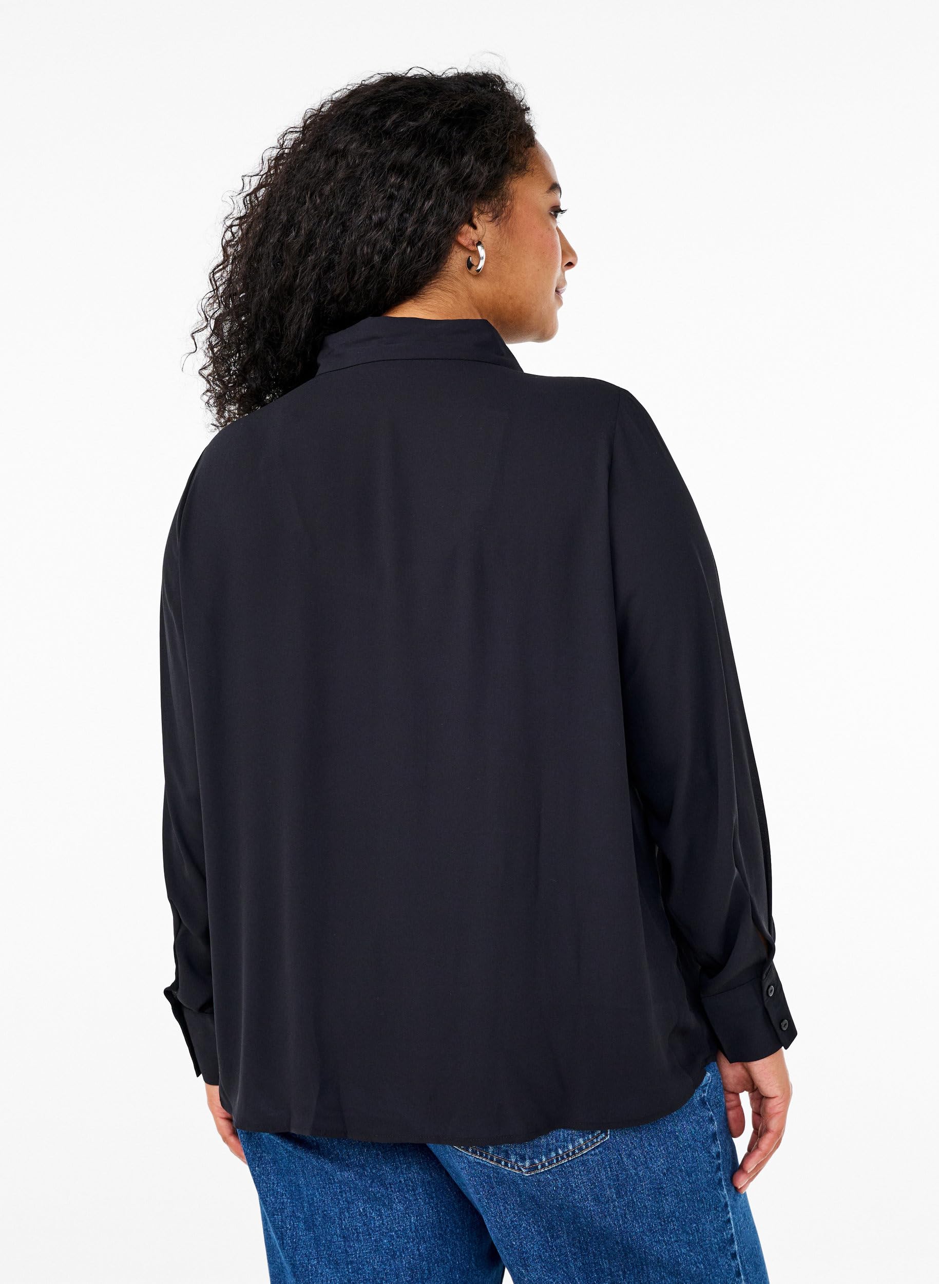 Zizzi Blouses & Shirts Bluse Damen Große Größen Langarm Regular Fit