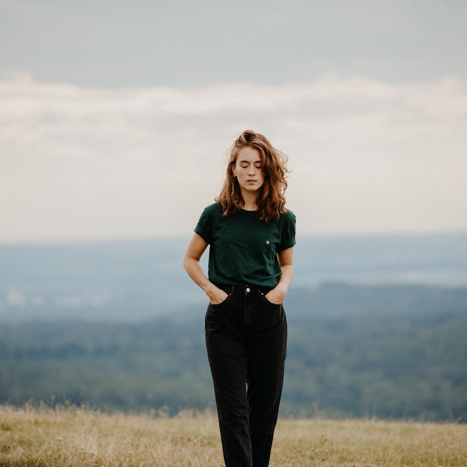 NORDLICHT Alva Rundhals T-Shirt Bio-Baumwolle Grün