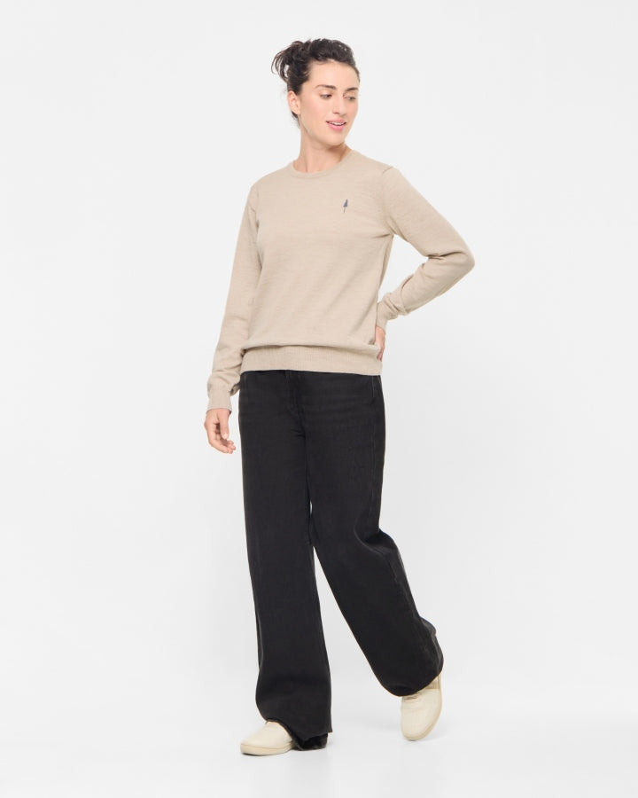 NIKIN TreePullover Merino Wool Pullover Caramel Mel Damen