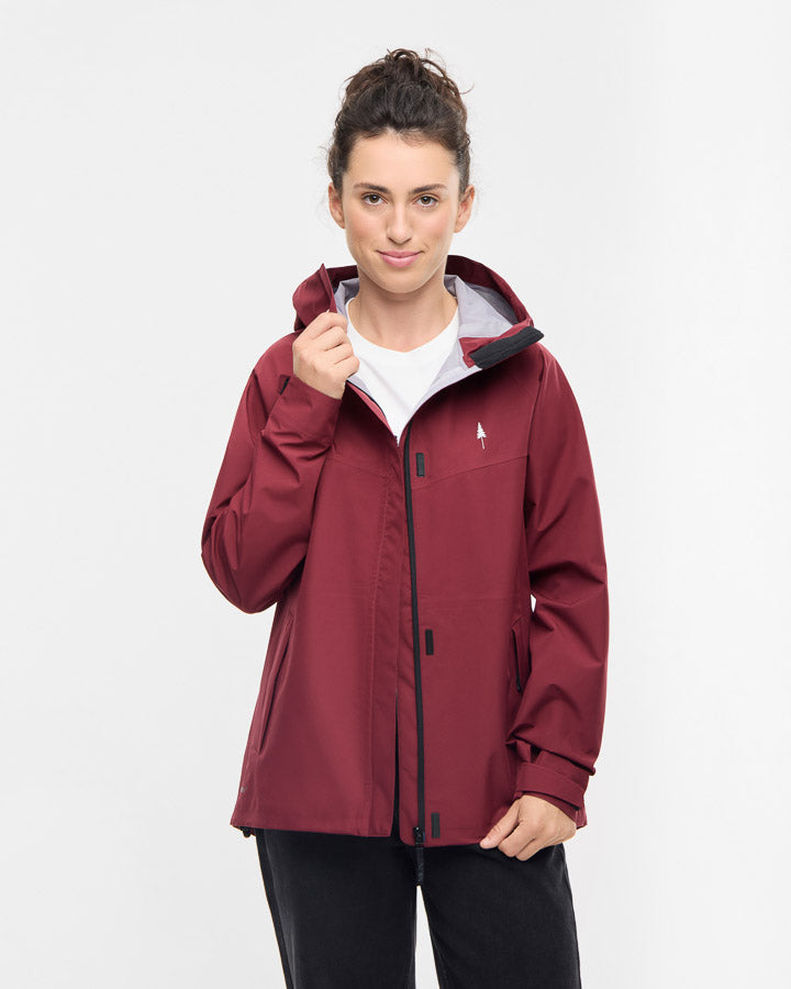 NIKIN TreeJacket Rain Women Regenjacke Burgundy Wasserdicht