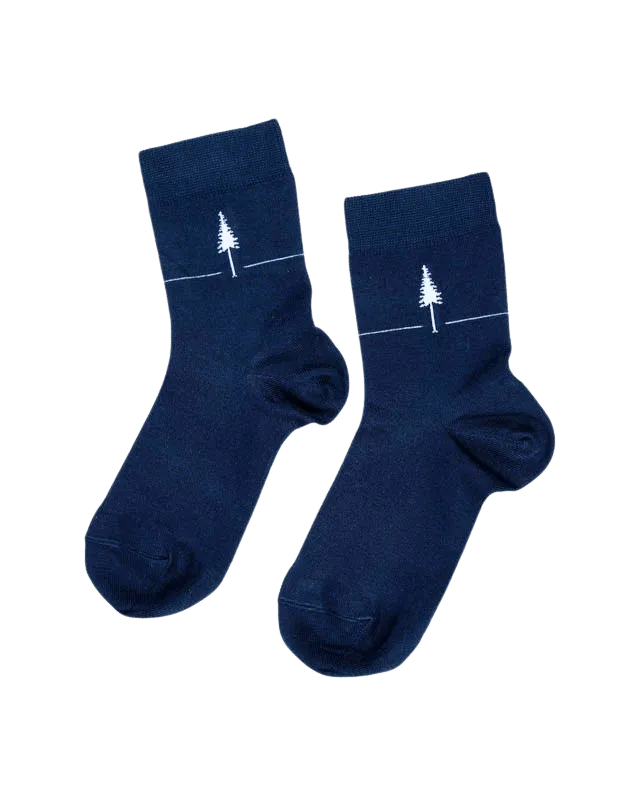 NIKIN TreeSocks Standard Socken Navy Bambus-Viskose