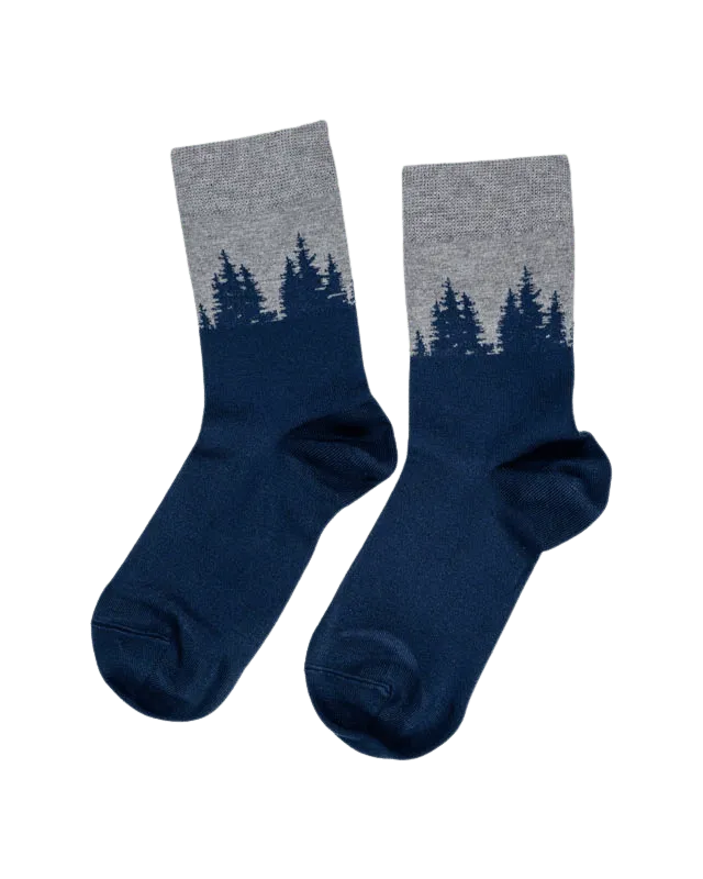 NIKIN TreeSocks Standard Socken Forest Navy-Grey 41-46