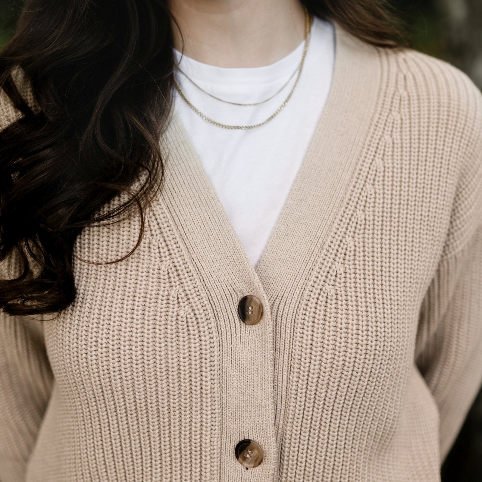 NORDLICHT Marla Strickjacke Natur Grobstrick Cardigan