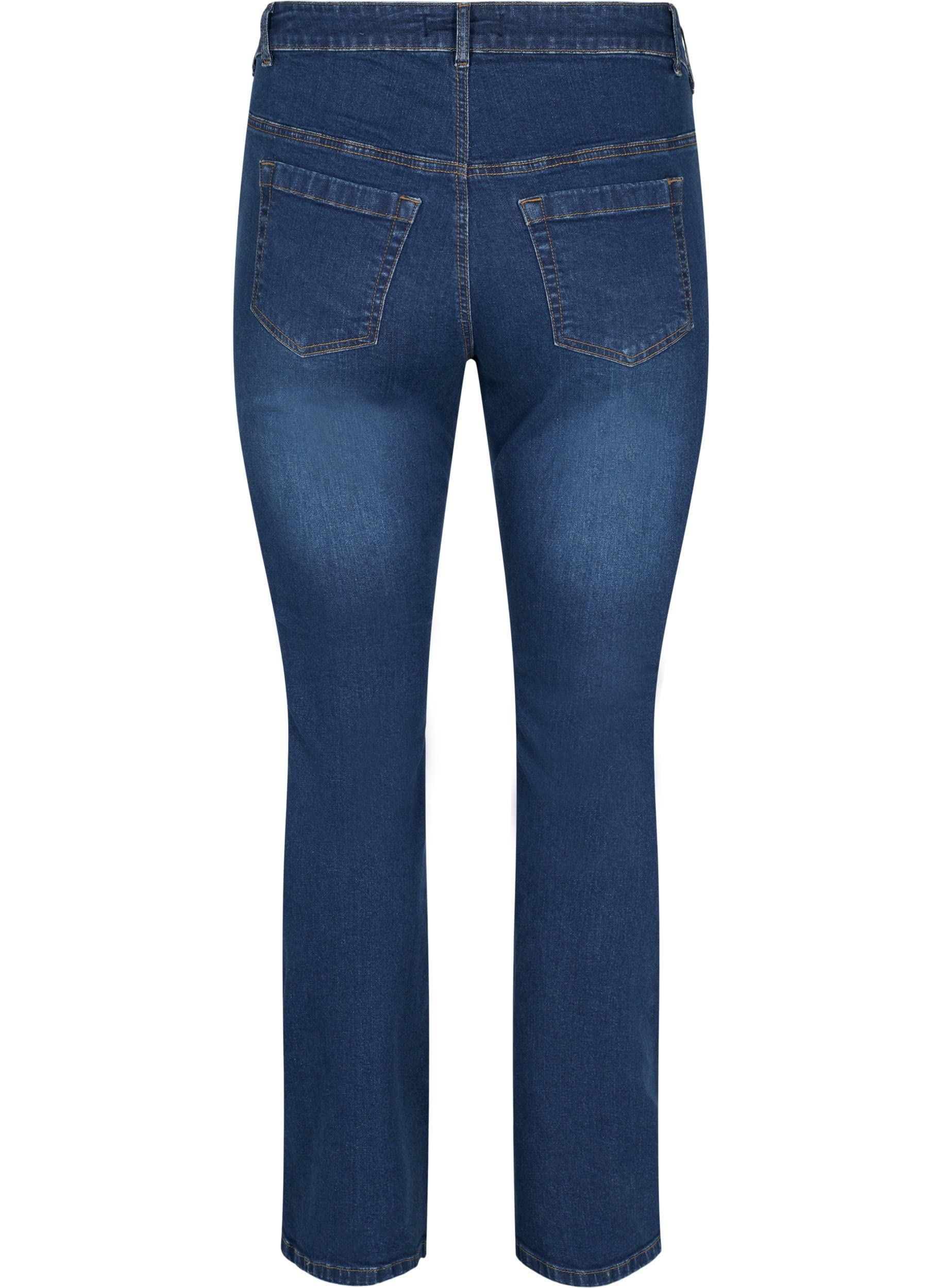 Zizzi Ellen High Waist Bootcut Jeans Dark Blue 42W/32L