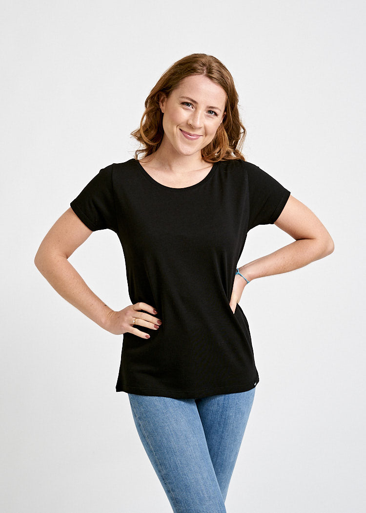 Wijld Lena Black Woodshirt Damen Schwarz Bio