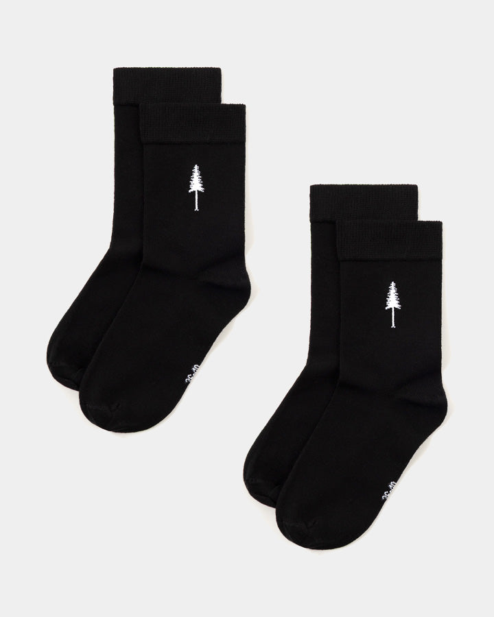 NIKIN TreeSocks Standard Socken Black 2er Bundle