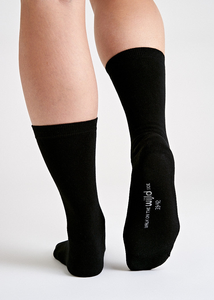 Wijld Socks Woodsocks Black Socken Lyocell Schwarz