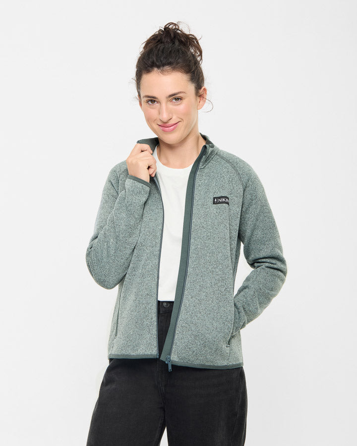 NIKIN TreeJacket Knitted Fleece Damenjacke Elemental Blue