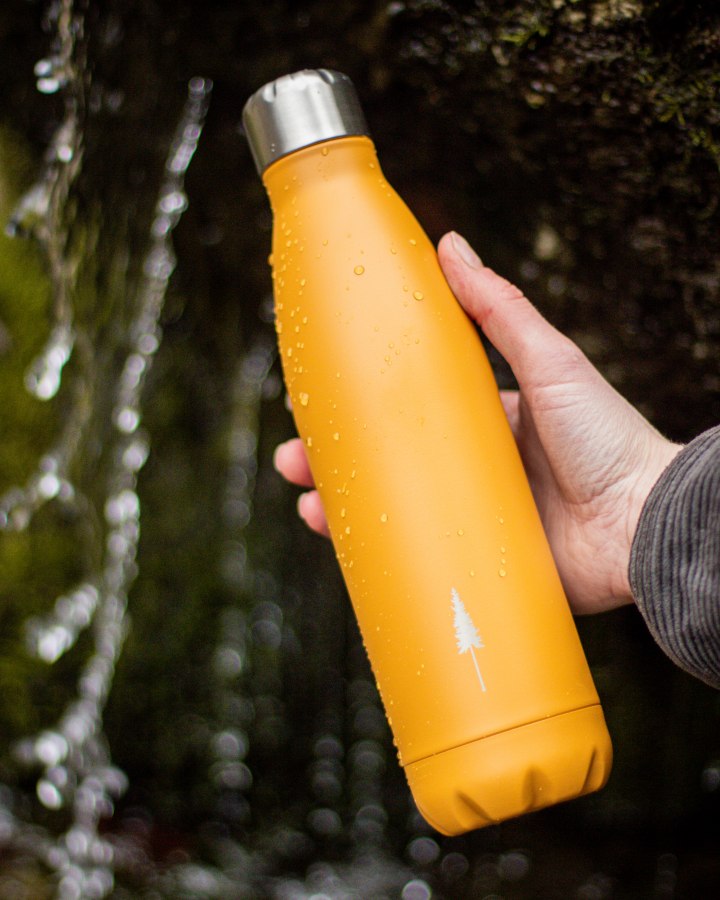 NIKIN TreeBottle Trinkflasche Mustard Edelstahl 500ml