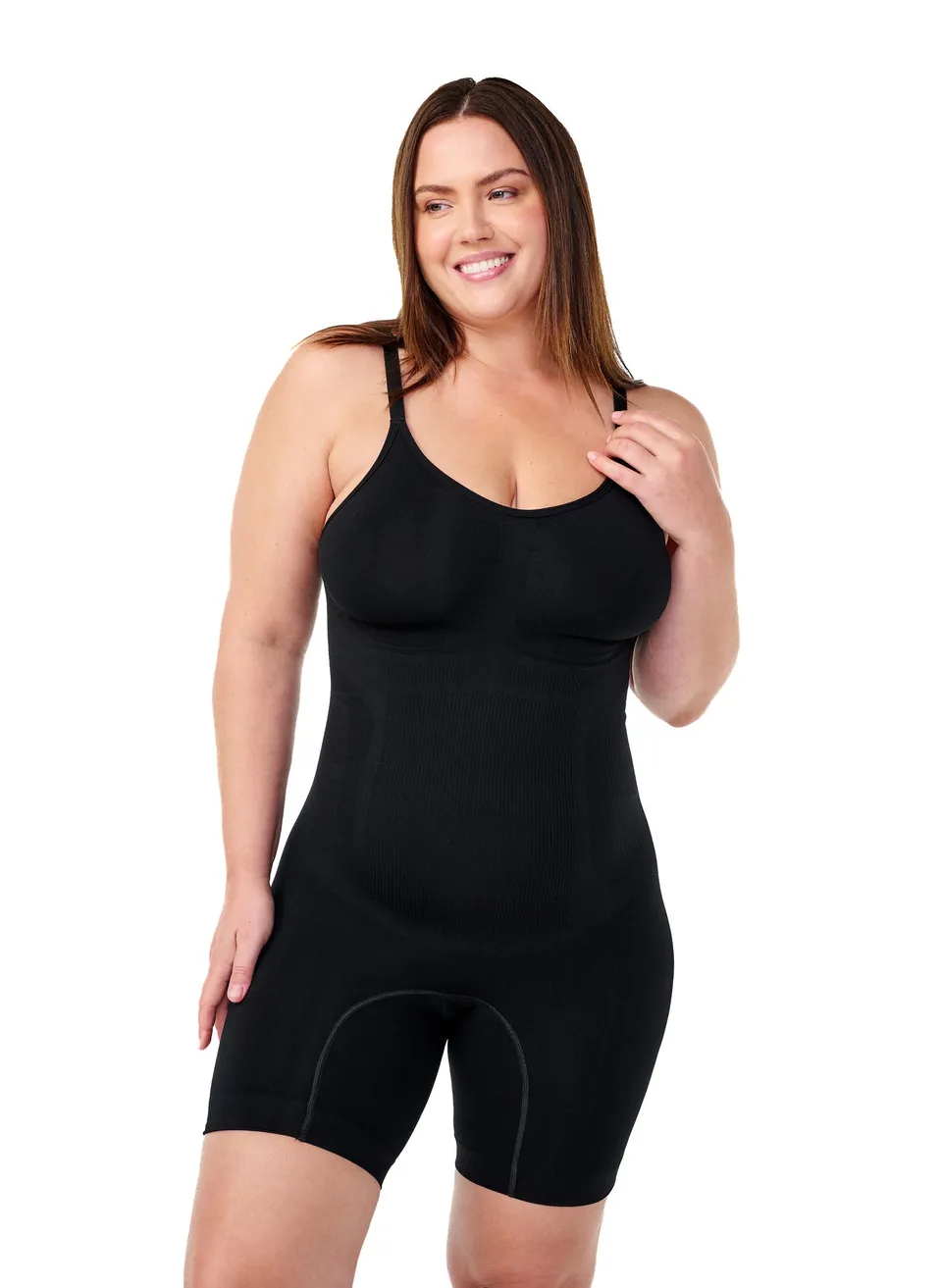 Zizzi Devoted Shape-Body Shapewear Bodysuit Schwarz