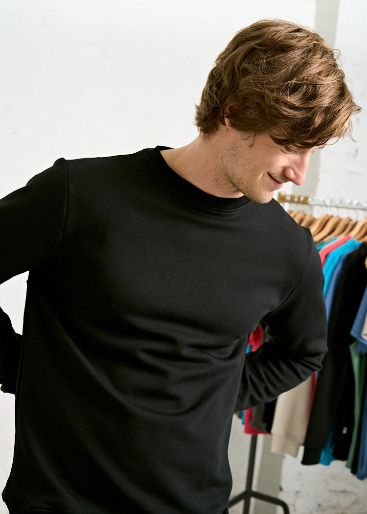Wijld Till Herren Sweater Black Strick angeraut