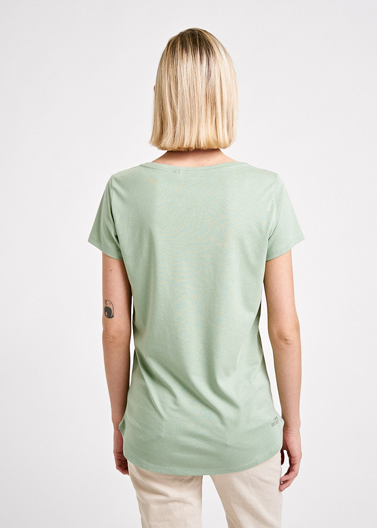 Wijld Caravan V-Shirt Damen Holz V-Ausschnitt