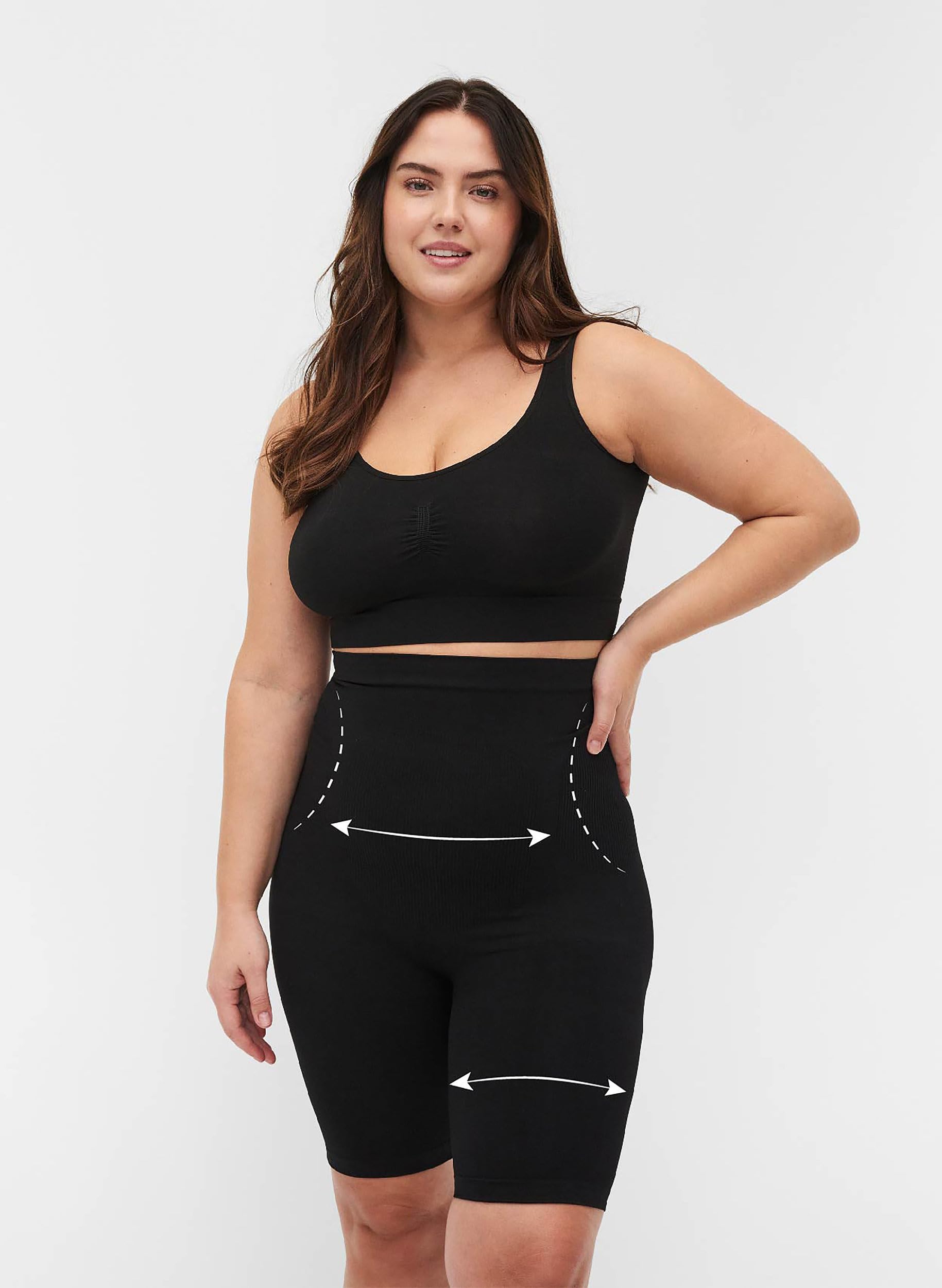 Zizzi Shapewear Shorts Schwarz Shapinghose nahtlos formend