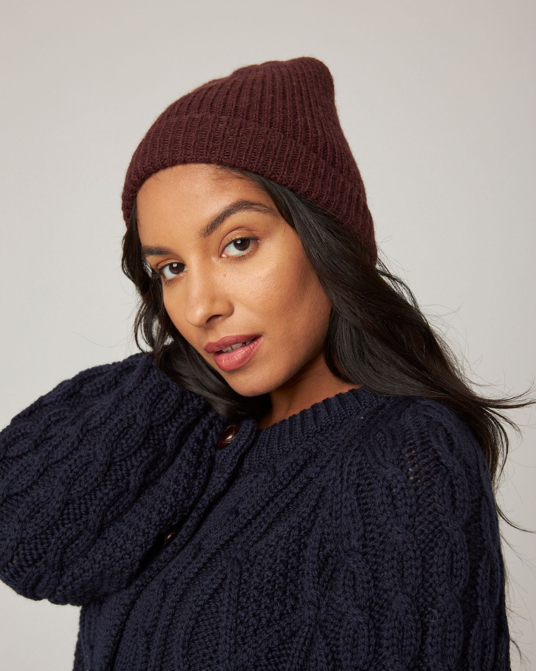 Peregrine Porter Ribbed Beanie Mütze Oak Merinowolle
