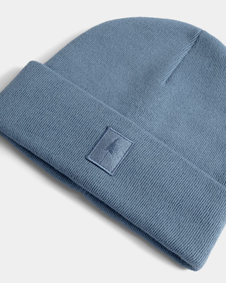 NIKIN Treeanie Classic Patch Beanie Baumwolle Steel Blue