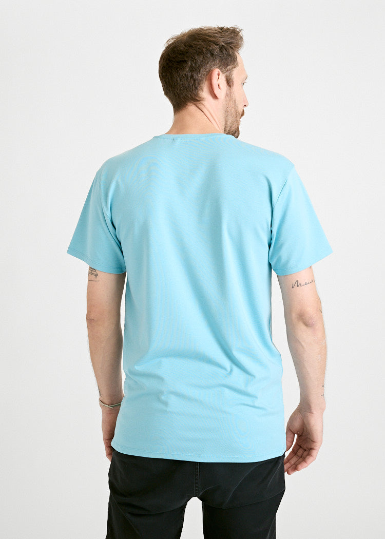 Wijld Woodshirt Timo Herren T-Shirt Milky Blue Lyocell