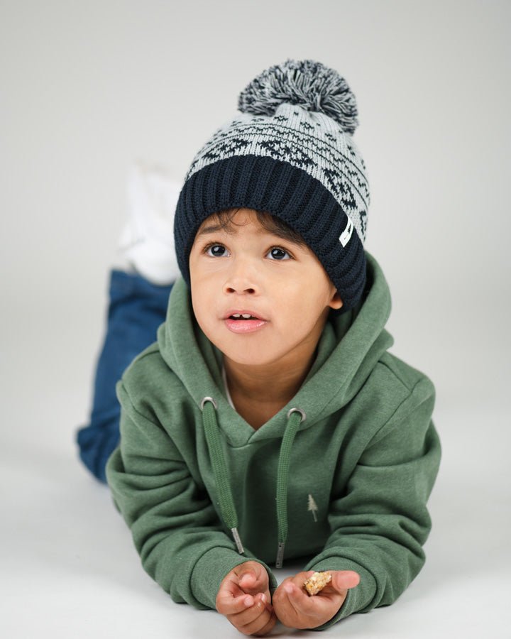 NIKIN Treeanie Norwegian Pom Pom Kindermütze Grau Bommel
