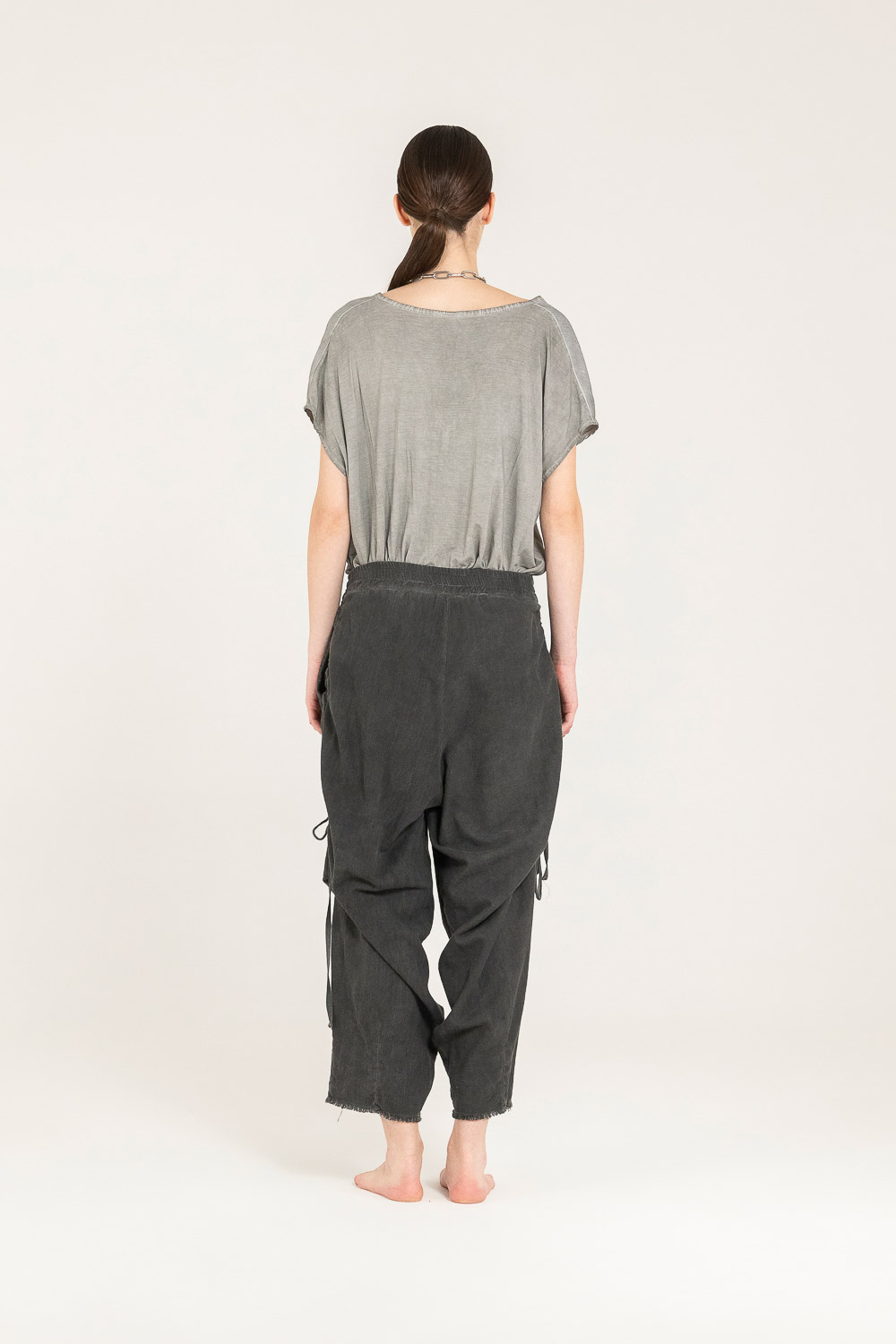 Sanctamuerte Pantaloni Loose Fit Hose Baumwolle
