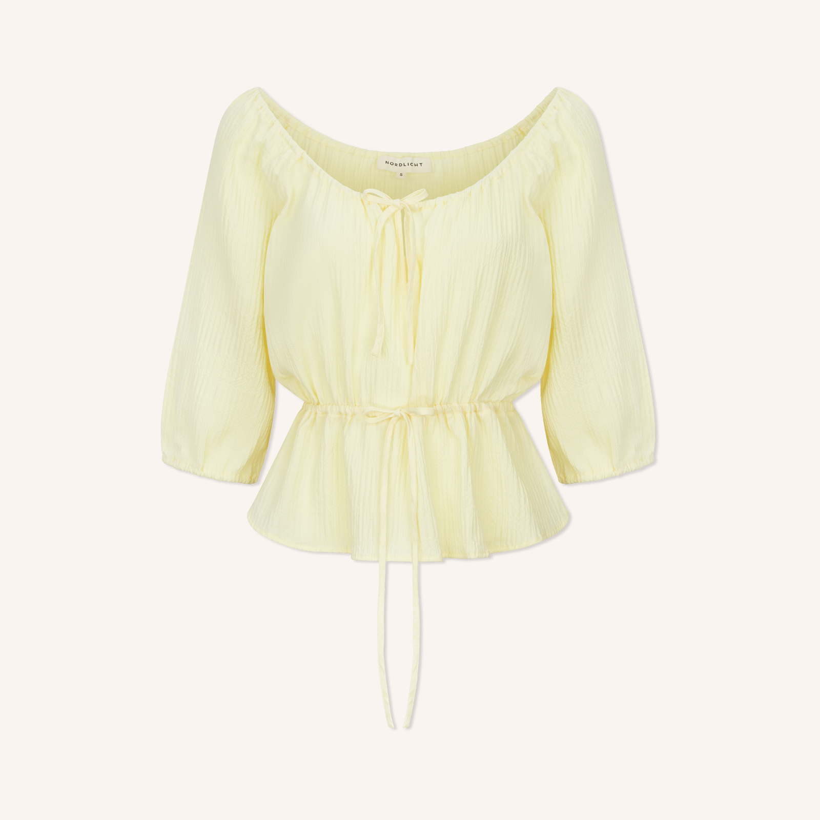 NORDLICHT Soni Bluse Buttergelb Bio-Baumwolle