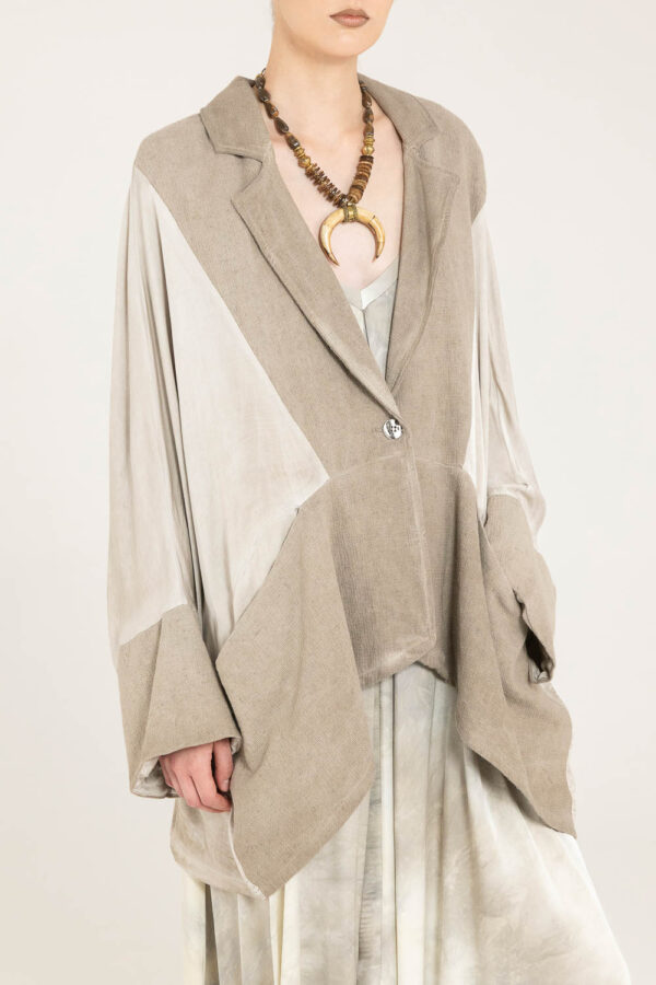 Sanctamuerte Capispalla Blazer Over Lungo Baumwolle-Satin