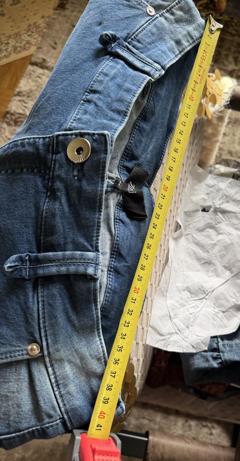 Zizzi Jeans Capri-Jeans Slim Fit 3/4 Dark Blue Denim Gr. 44