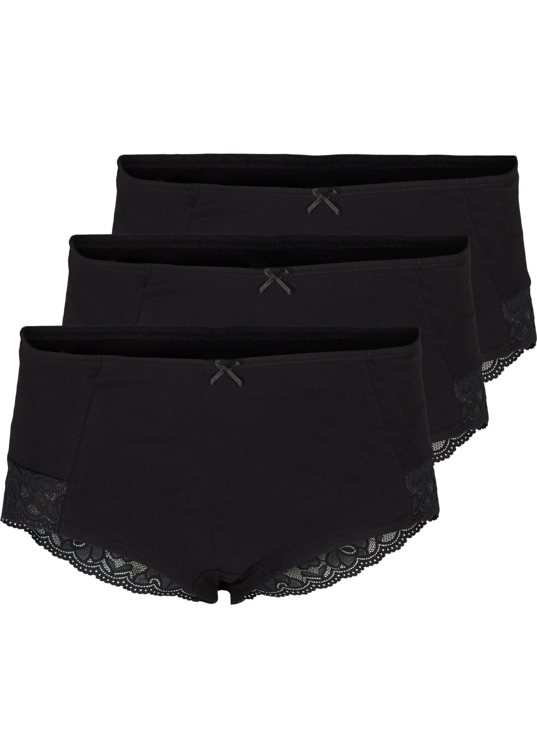 Zizzi Devoted 3er-Pack Hipster-Panty Gr 42 Baumwolle