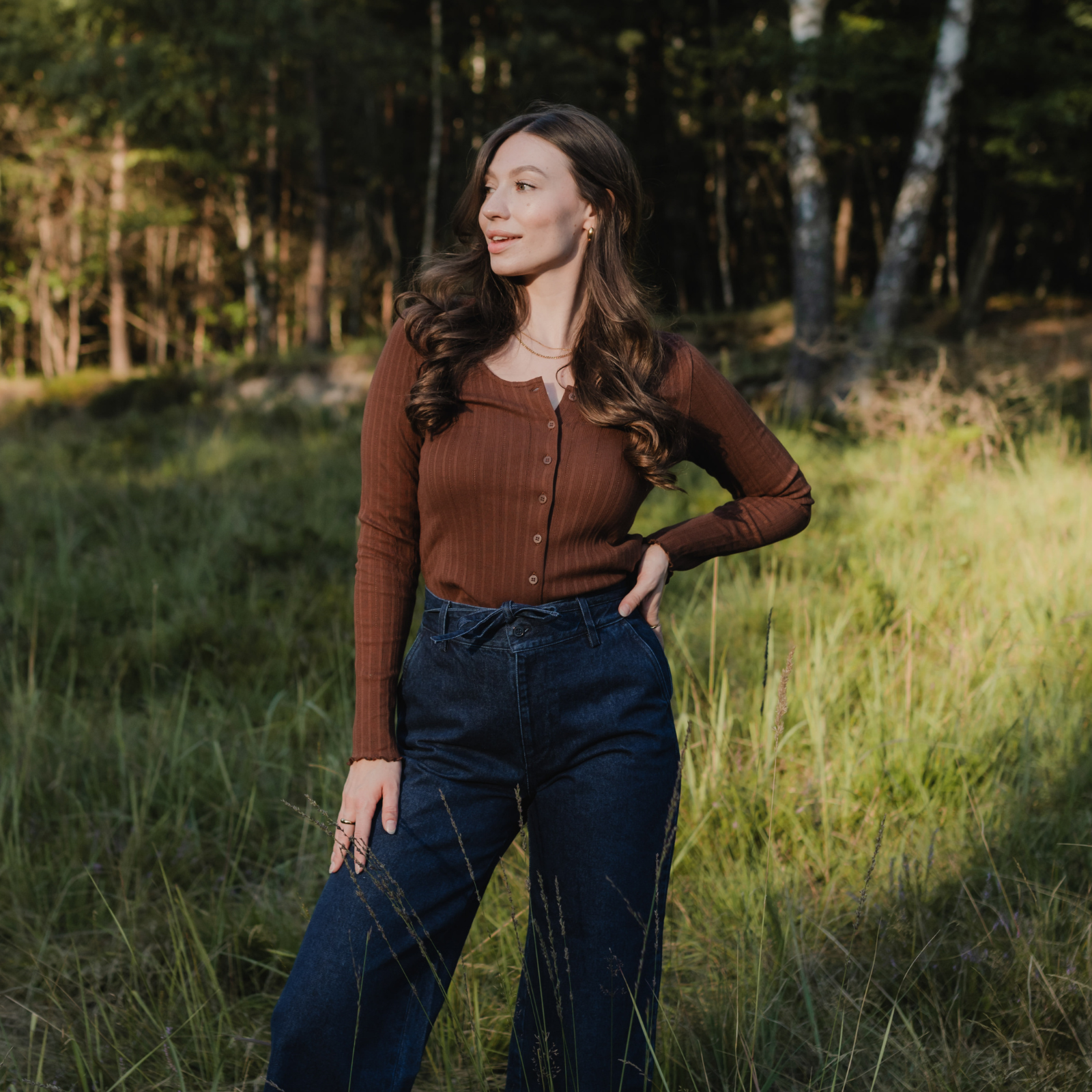 Nordlicht Vida Jersey Cardigan Strickjacke natur Bio-Baumwolle