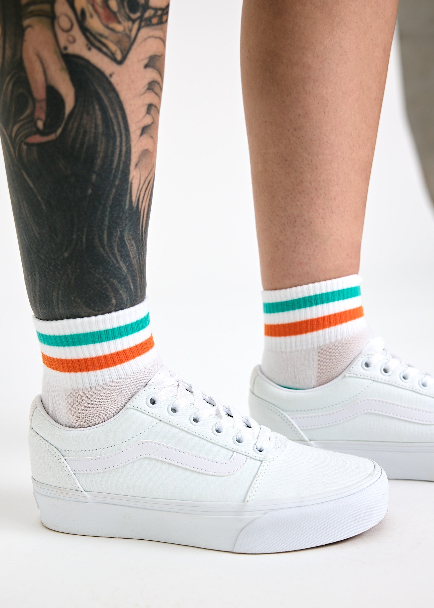Wijld Woodsocks Sportsocken Orange Turquise Lyocell