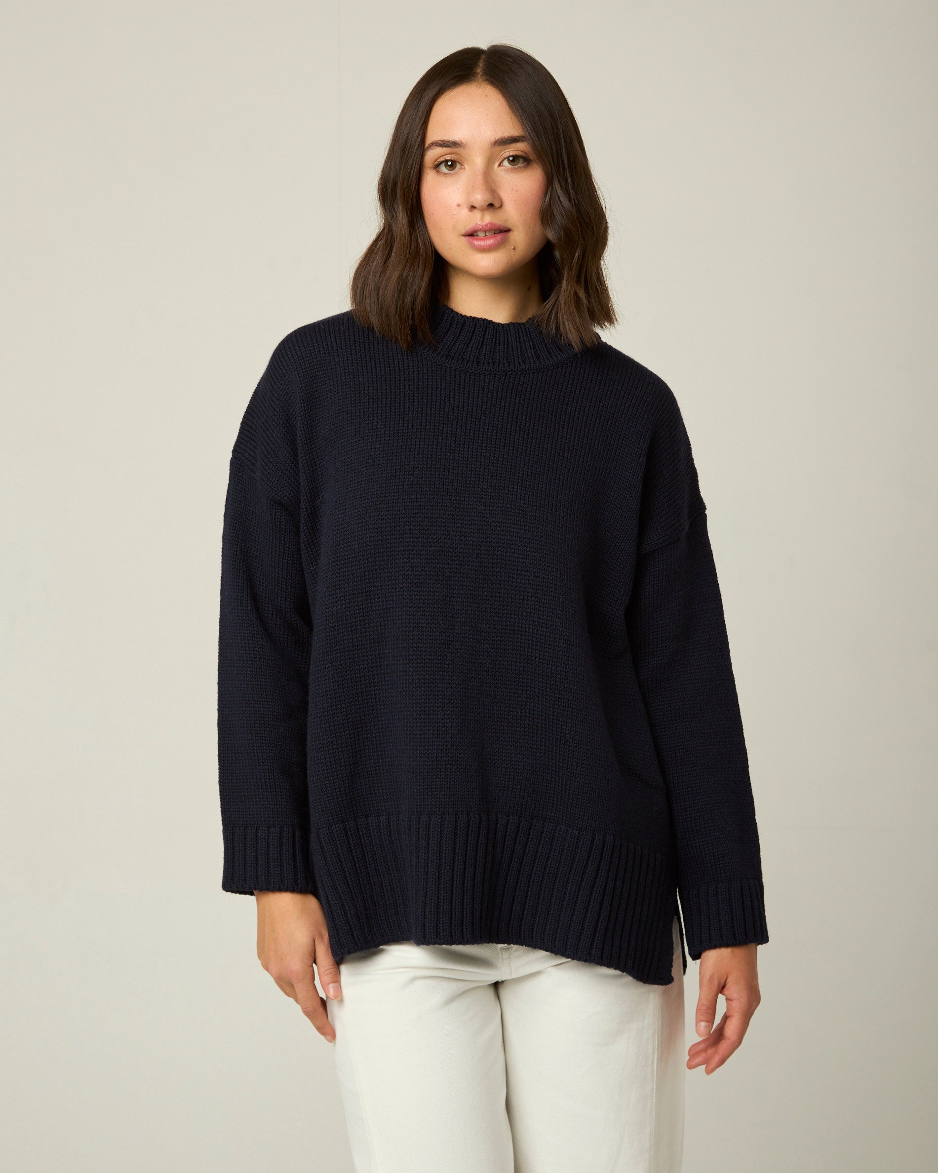 Peregrine Bearing Full Jumper Damen Navy M Merinowolle