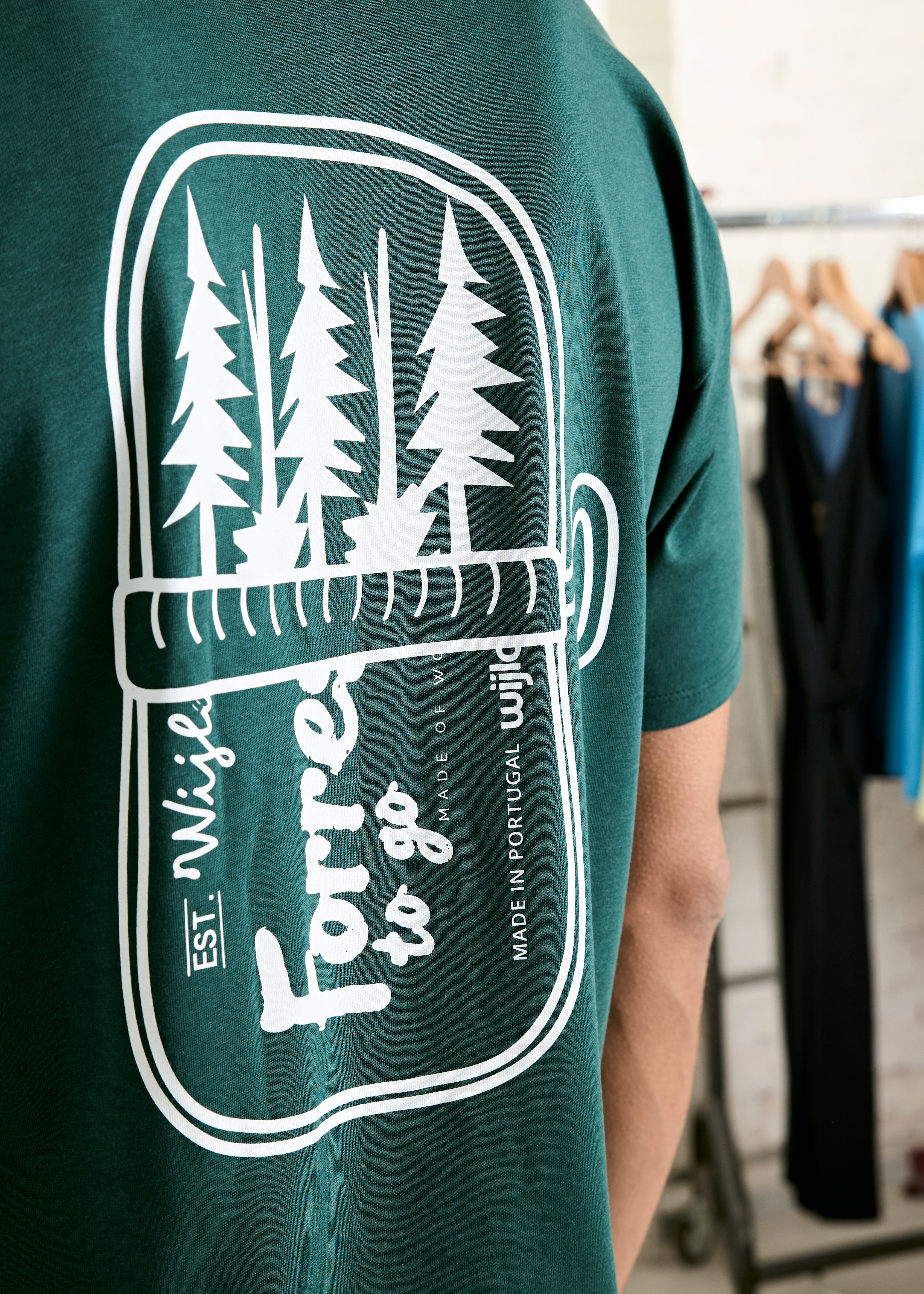 Wijld Timo Tin Full Of Trees Woodshirt Herren Lyocell