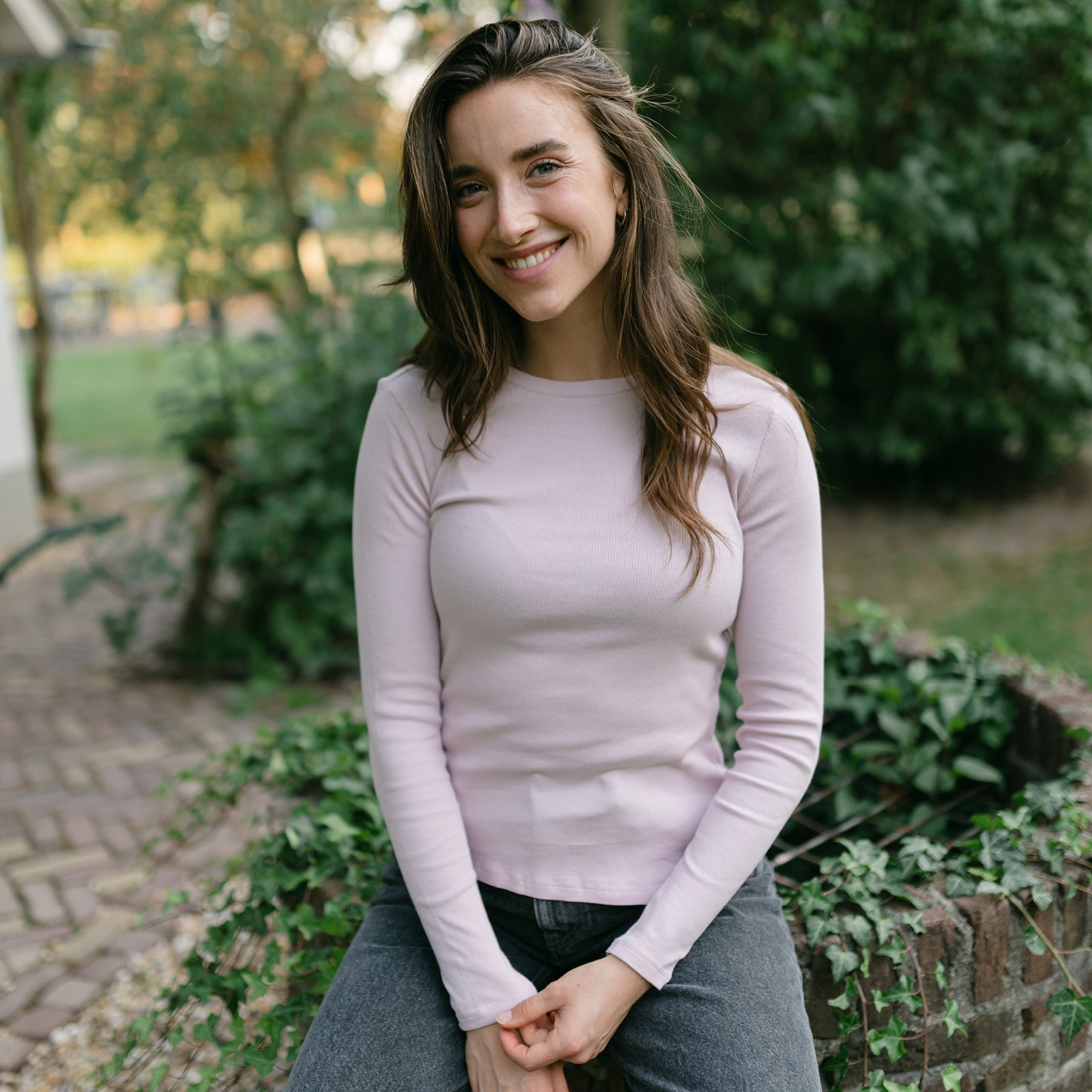 NORDLICHT Lica Ripp Langarmshirt Rosa Bio