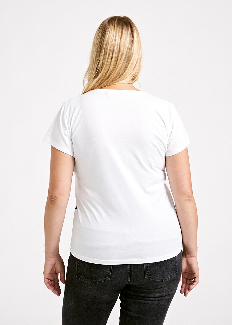 Wijld Sarah Biked Damen T-Shirt Holz Relaxed Slim