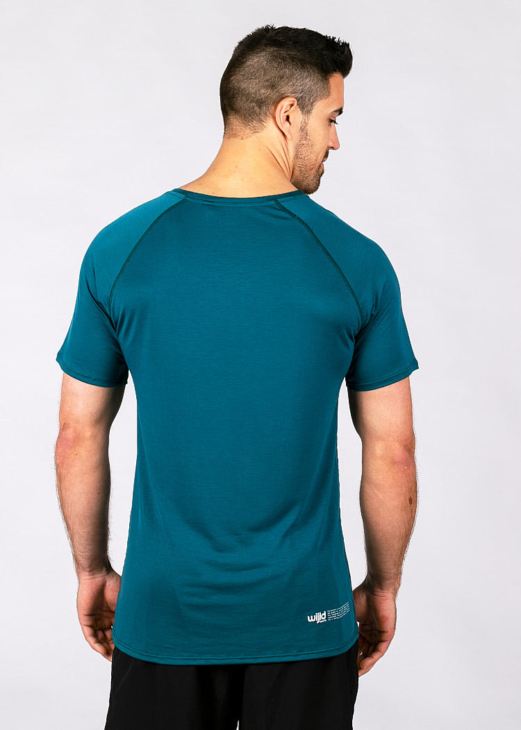 Wijld Sportshirt Herren Petrol T-Shirt Lyocell atmungsaktiv