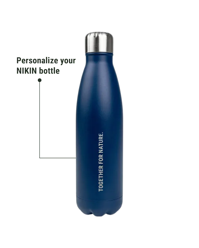 NIKIN TreeBottle personalisiert Trinkflasche Navy 500ml Edelstahl