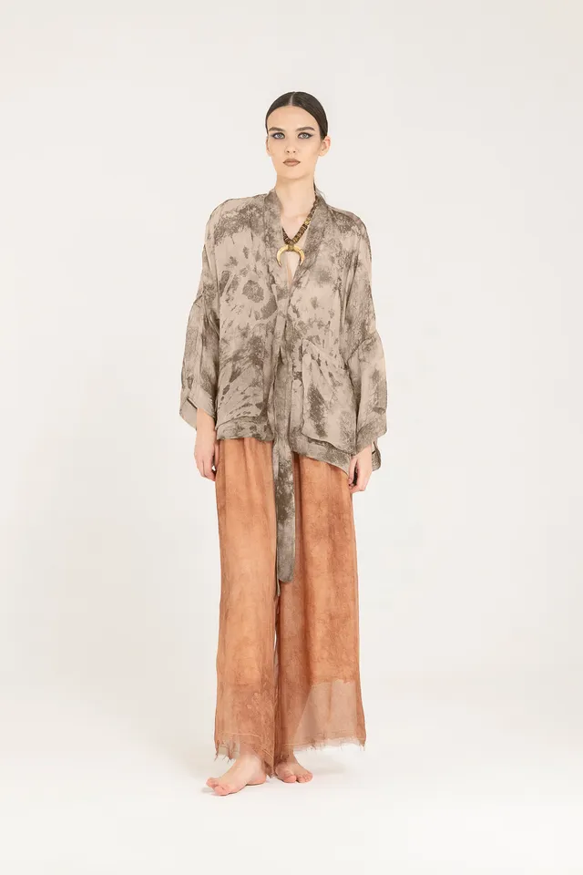 Sanctamuerte Maglieria Cardigan Kimono Viskose-Seide