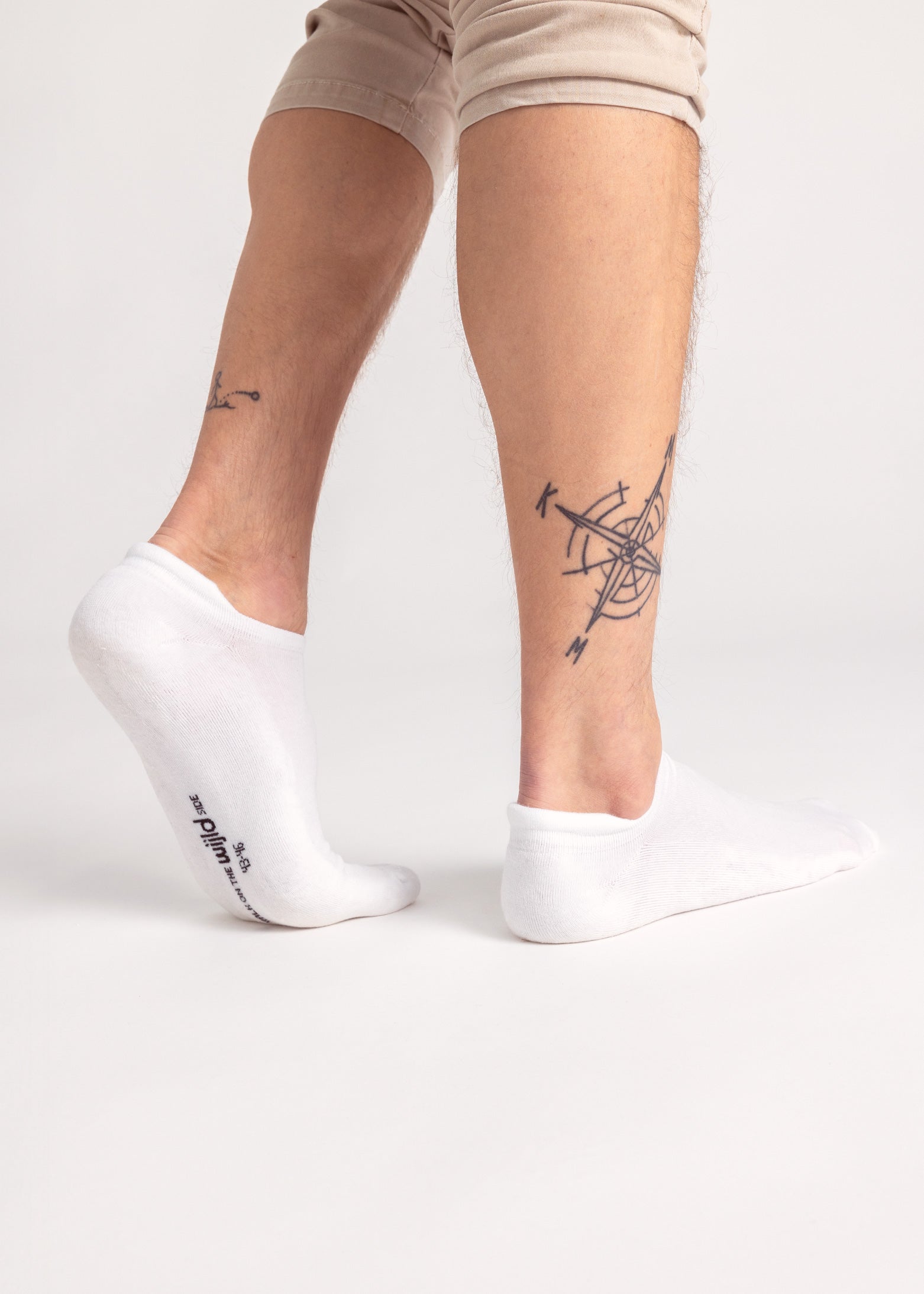 Wijld Woodsocks Sneakersocken Bright White Lyocell-Bio-Baumwolle