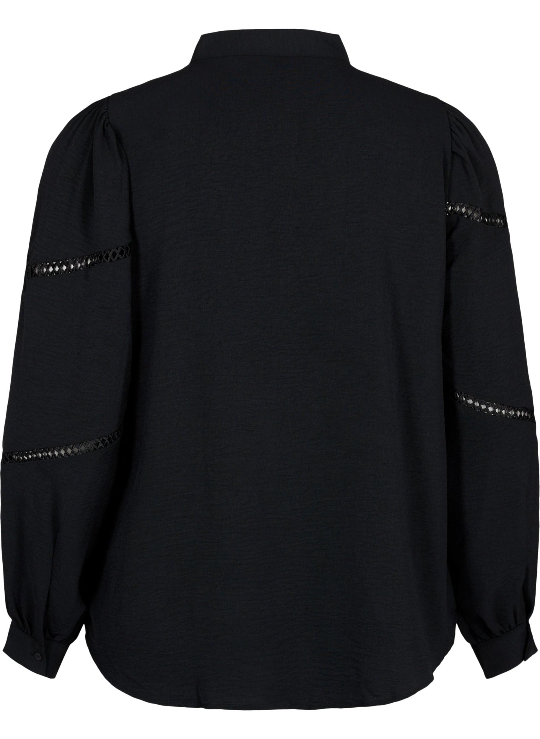 Zizzi Blouses & Shirts Hemdbluse Langarm Häkel Große Größen