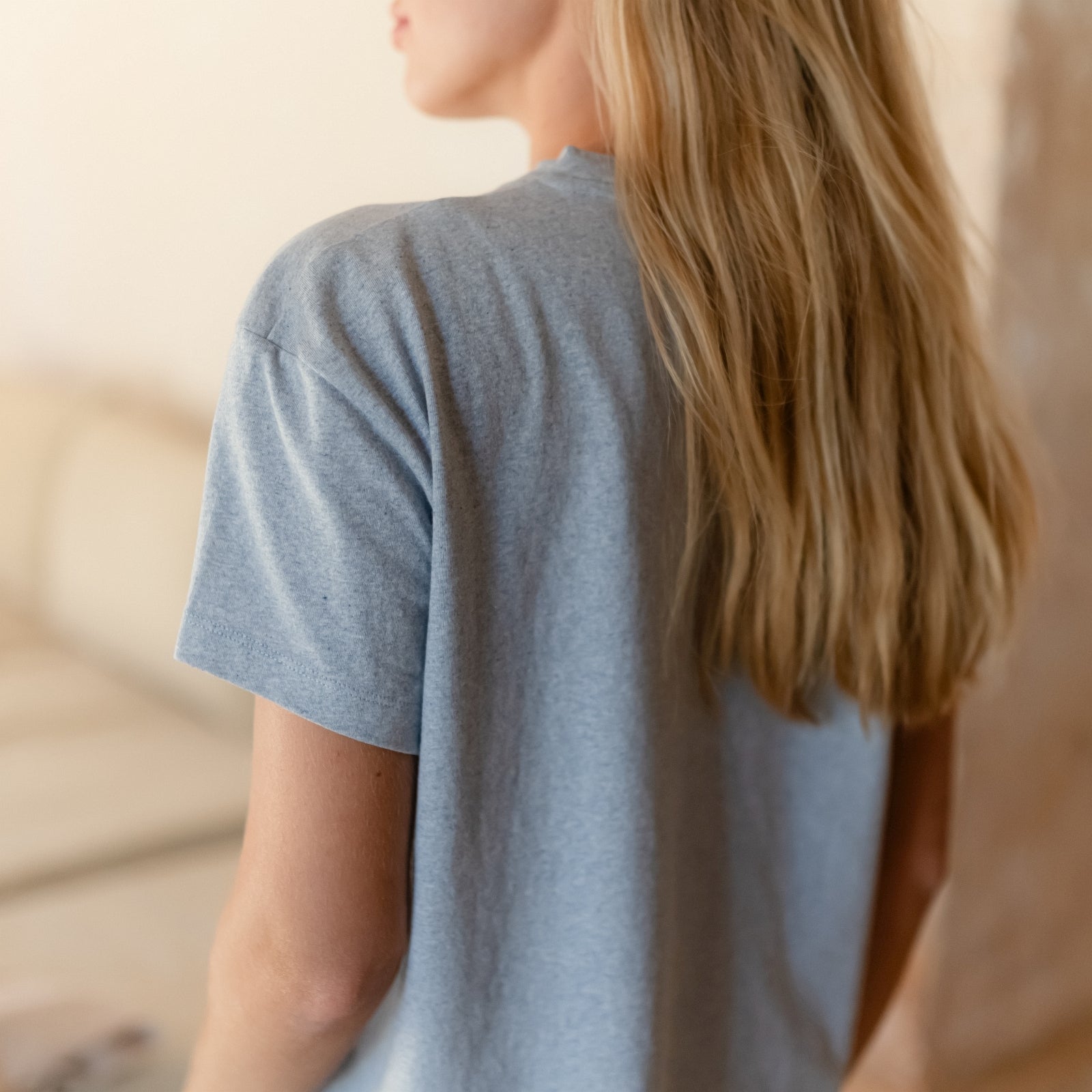 NORDLICHT Britt T-Shirt Loose Fit Bio-Baumwolle Blau