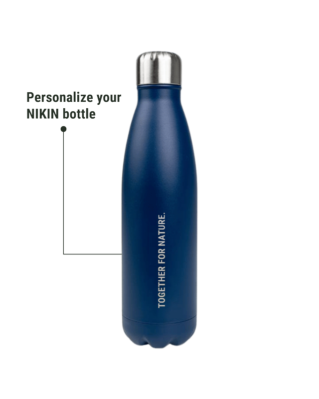 NIKIN TreeBottle personalisiert Trinkflasche Navy 500ml Edelstahl