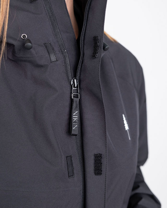 NIKIN TreeJacket Rain Damen Regenjacke Schwarz Wasserdicht
