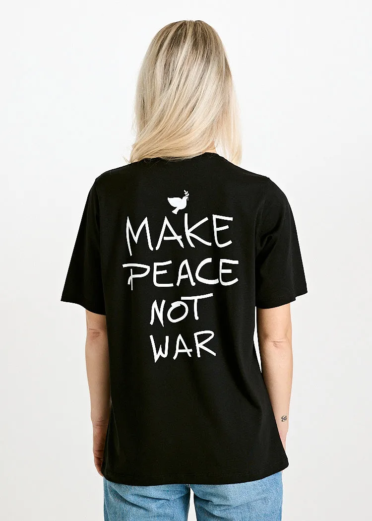 Wijld WoodShirt Tilda Make Peace Not War Damen T-Shirt Lyocell