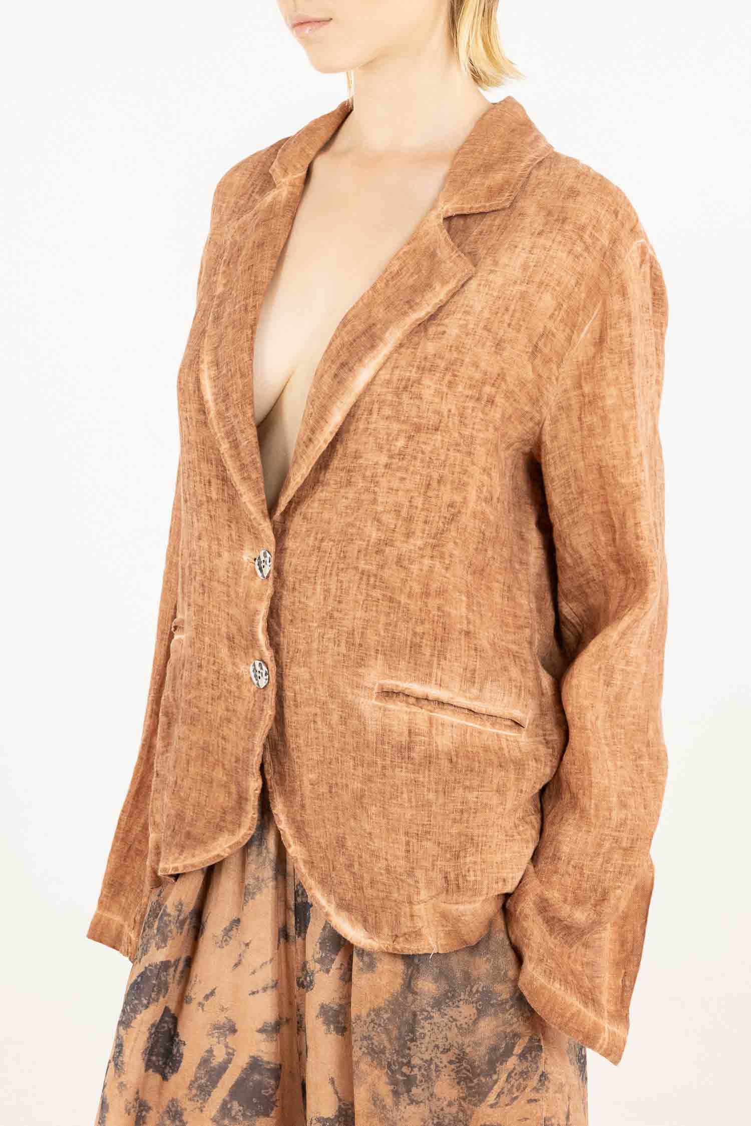 Sanctamuerte Capispalla Blazer Regular Leinen