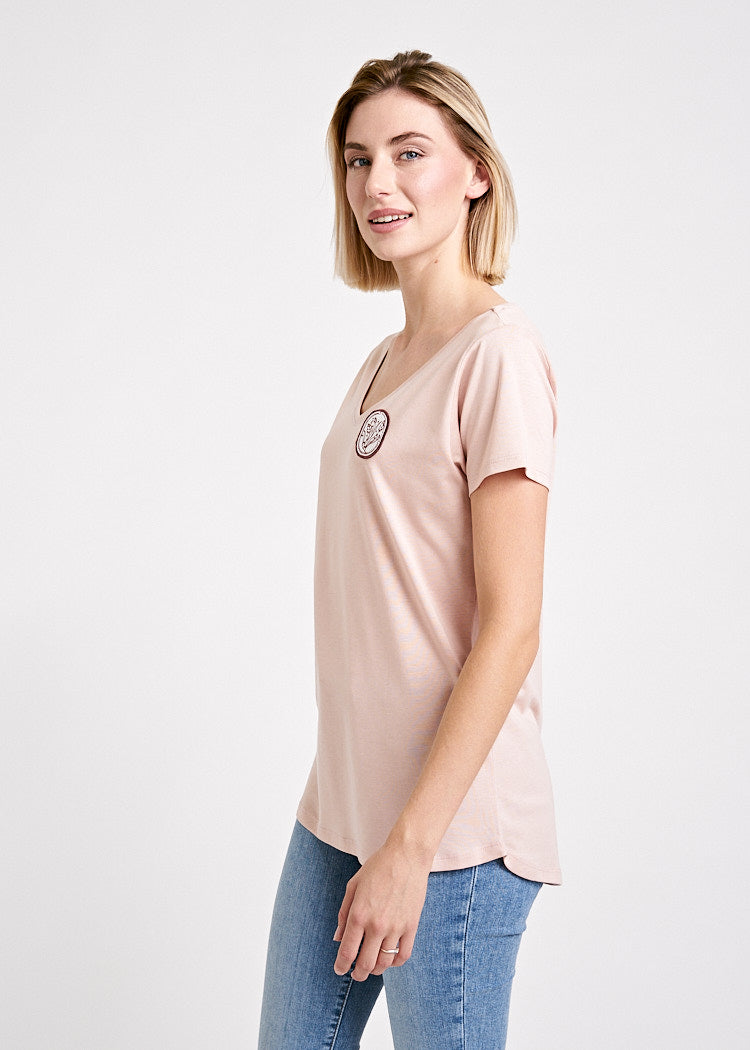 Wijld V-Ausschnitt WoodShirt Floral Damen T-Shirt