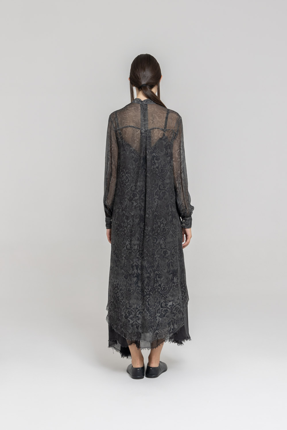 Sanctamuerte Abiti Chemisier Hemdkleid Viskose-Seide Barock