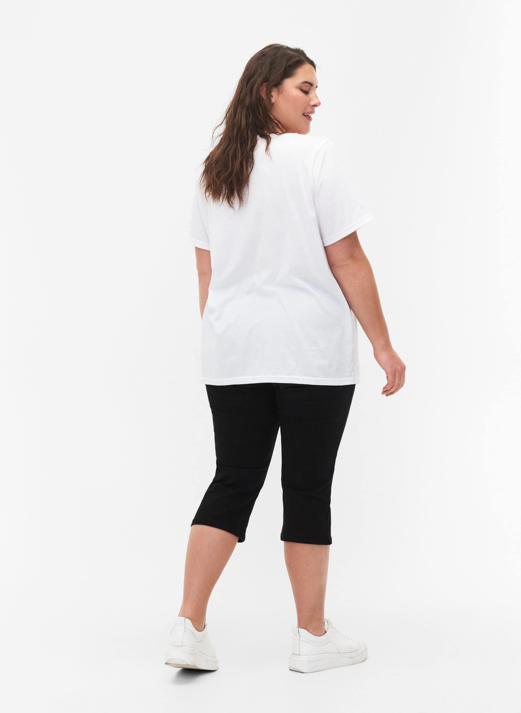 Zizzi Flash Jeans Capri 3/4 Damen Denim Stretch