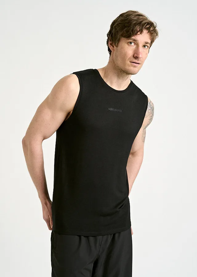 Wijld T-Shirts & Tops Sportshirt Arian Sleeveless Schwarz Herren