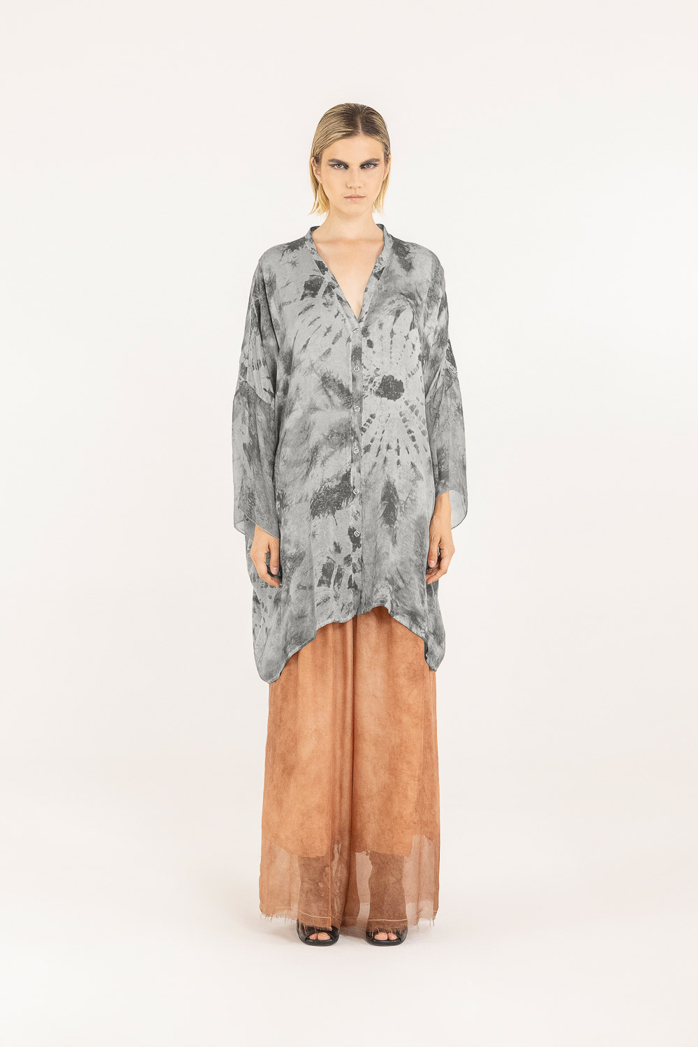 Sanctamuerte Maglieria Cardigan Over Strickjacke Tie-Dye