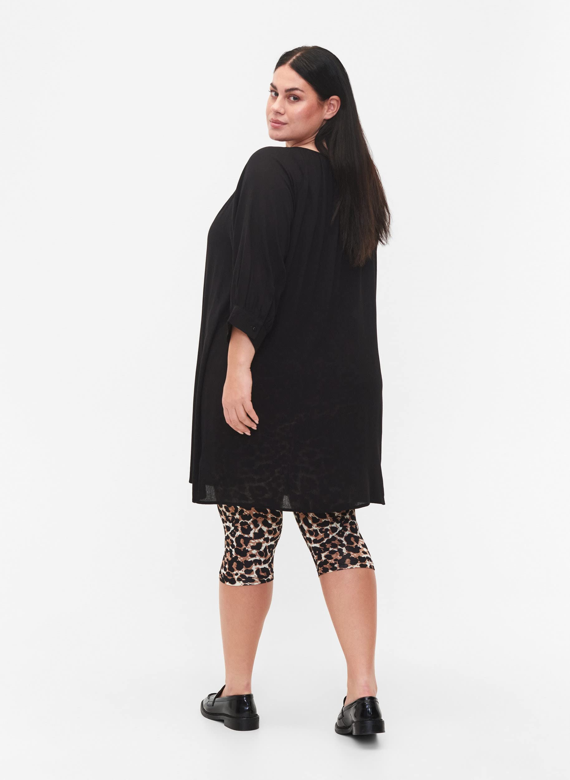 Zizzi Trousers & Leggings 3/4 Leggings 2er-Pack Stretch
